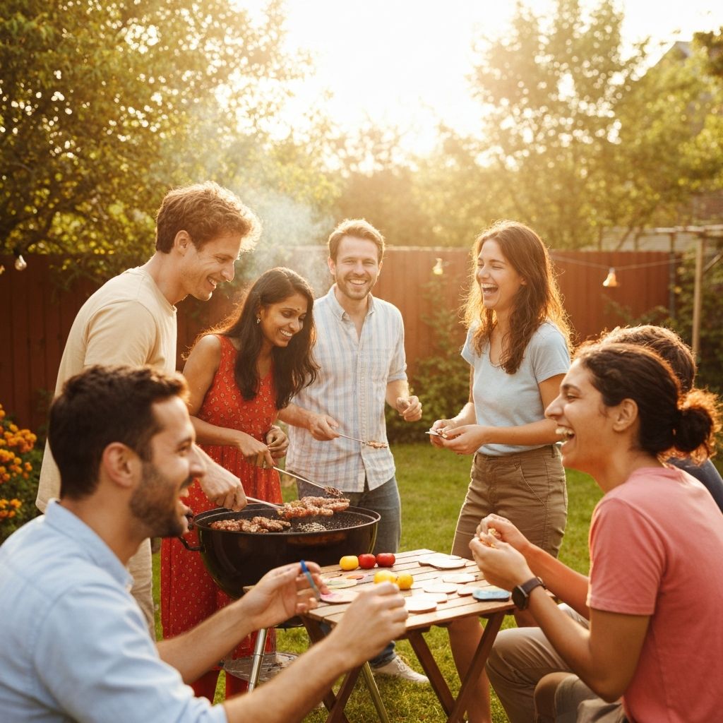 Friends meeting for spontaneous fun